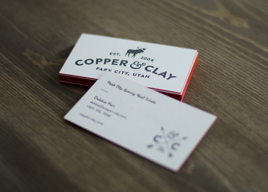 letterpress business card design